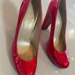 Stuart Weitzman Glossy Red Heels
